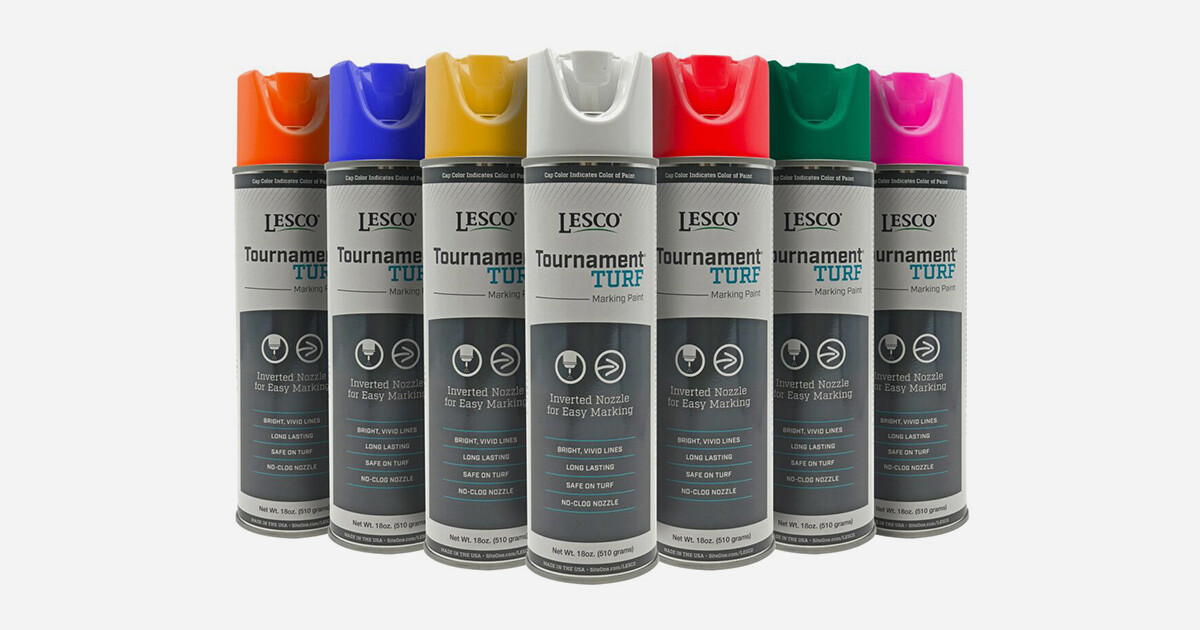 New formula and new colors for LESCO Tournament Turf Paint now offered by SiteOne