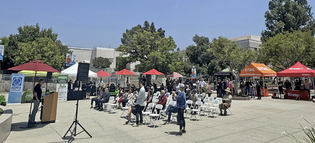 PCC AGZA Green Zone ceremony held in the heart of the campus quad area.